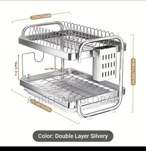 2layer Stainless Steel Plate Rack