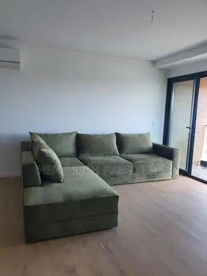 Modern Army Green L Shaped Sofa