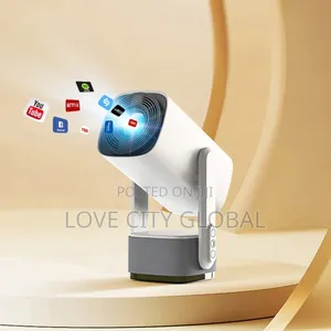  Android 11 Wifi 6 Bt Rechargeable Battery Projector 150" Display