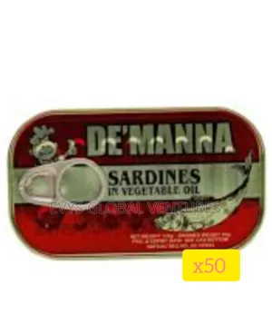 De'manner Sardine in Vegetable Oil - 125g - A Carton of 50 PCS