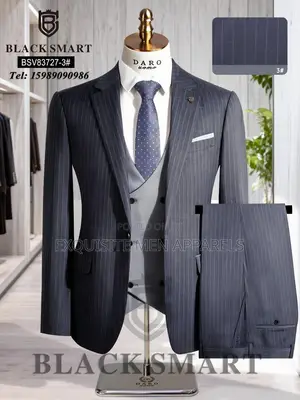 Quality Corporate Blacksmart Stripe Turkish Men’S Suit