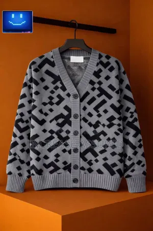 Vneck/Button Long Sleeve Sweater