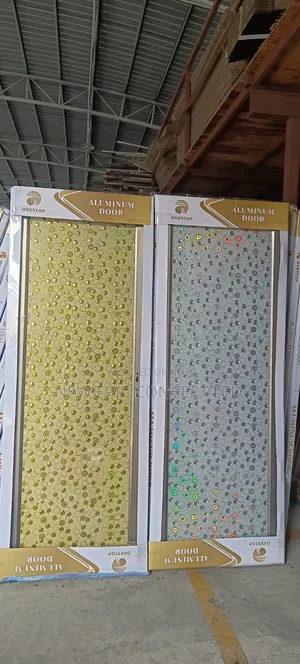 Gold Aluminum Toilet Door