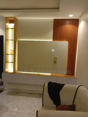 8ft X 8ft Tv Stand. White and Brown
