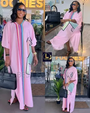 Multiple Colour Stripes Bubu Gown