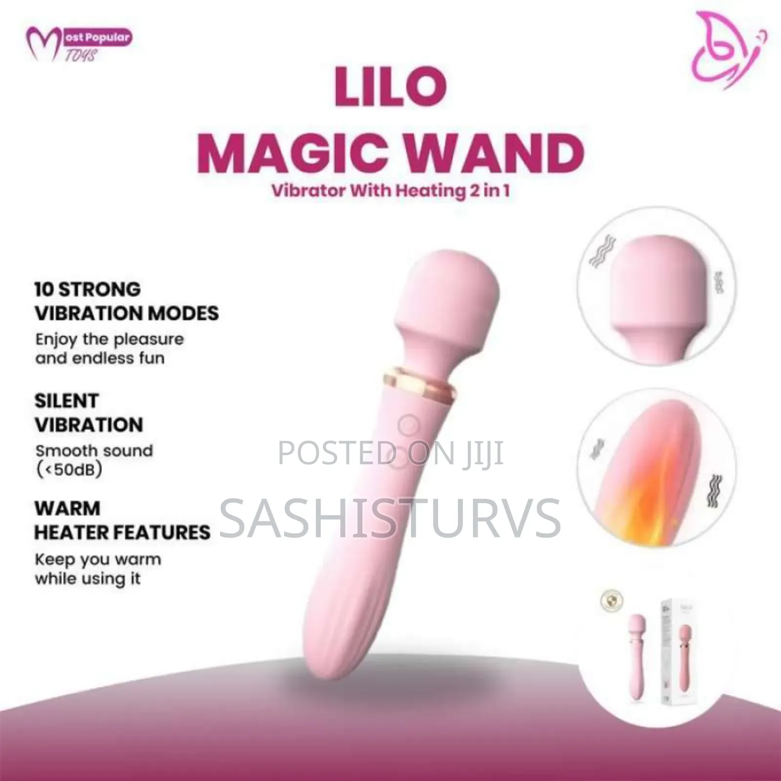 Powerful Double Head Magic Wand With Heating Function