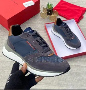 Original Ferragamo Luxury Canvas Shoes