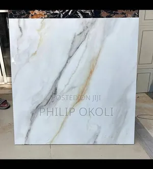 80x80 Carrara Thick Gold Porcelain Tiles
