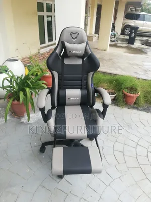 A Grey and Black Furgle Gaming Chair Pro