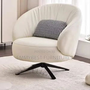 Unique Rotatable Quality Leather Single Sofa Chair.