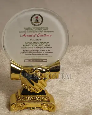 Luxury Executive Glass Gold Plaque