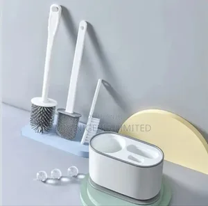 3 in 1 Toilet Brush With Holder White