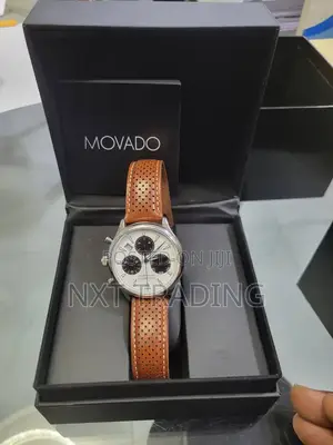 Movado Chronograph Leather Strap Men’S Wristwatch – Brown