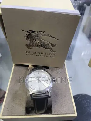 Burberry Classic Men’S Leather Strap Watch – Stainless Steel