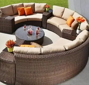 Executive 9 Seater Round Outdoor Chair Set With Table.