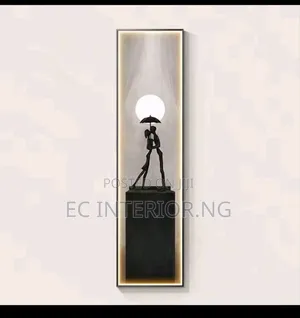 Modern Abstract Art Interior Painting Led Wall Hanging Lamp