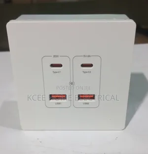Usb + Type-C Data Port Wall Socket – Fast Charging Wall Outlet