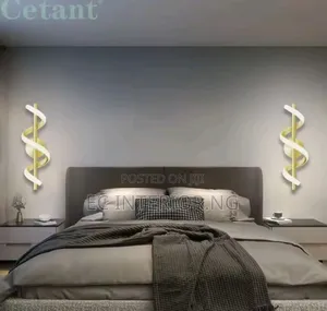 Modern Led Wall Lamp Nordic Gold Bedroom Bedside Wall Light
