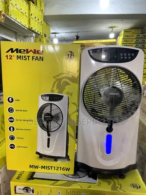 The Mewe Rechargeable A.C Fan Mw-mist1216w Set
