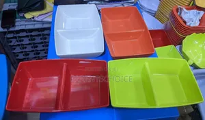 Melamine Two-Section Plate - 12pcs