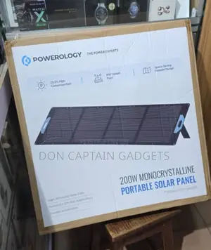 Powerology Solar Panel 200w Monocrystalline Portable Panel