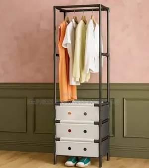 Shoe With Cloth Rack