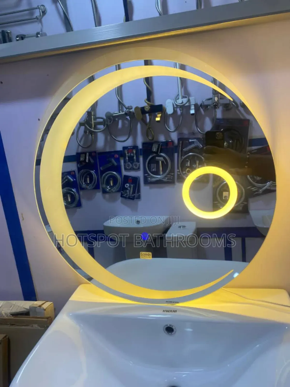 Modern Round Led Bathroom Mirror With Led Light