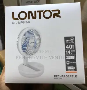 Lontor Mf042-6 Rechargeable Mini Fan With Light (6 Inches)
