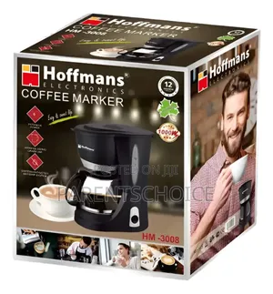Hoffmans Hm-3008 Circuit Black Glass Carafe Coffee Maker