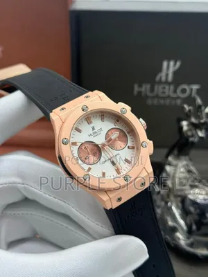 *Hublot Watch With Leather Rubber Strap Combo in Various Colors