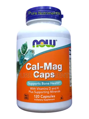 Now Cal-Mag 120 Caps With Vit. D, K, Zinc, Copper Kelp for Bone