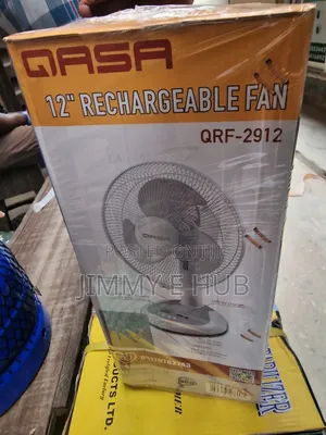 Qasa 12-Inches Rechargeable Table Fan