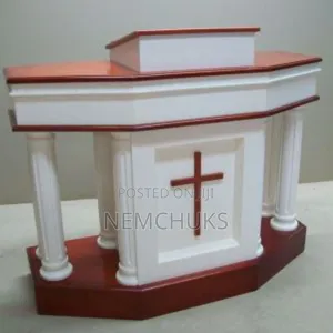 Modern Preaching Podium With Pillar Supports