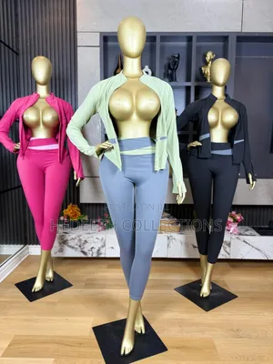 Women 2-Piece Gym Set – Leggings Zip Jacket
