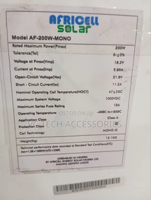 Africell Solar Panel 200watts