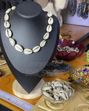 Original Cowry Shell Necklace (Black Rope)