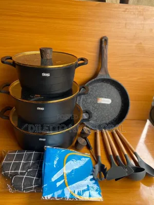 15 PCS Non-Stick Die Cast Iron Pot Set