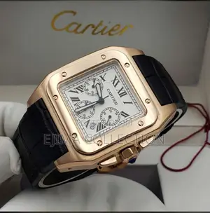 High Quality Cartier Leather Watch Chronograph 