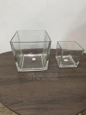 Cuboid Clear Vase Transparent Glass