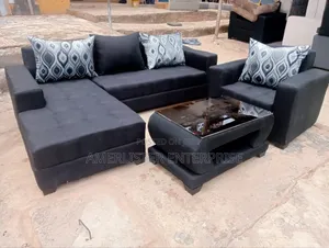 L Shape Sofa and Center Table