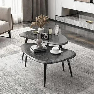 2pcs Luxury Crafted Wood Top Center Table (Black)
Ve