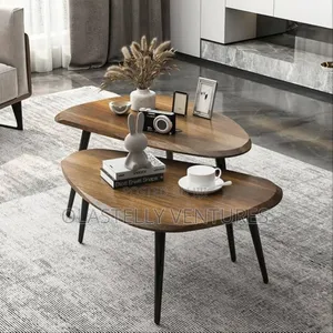 2pcs Luxury Crafted Wood Top Center Table (Black)
Ve