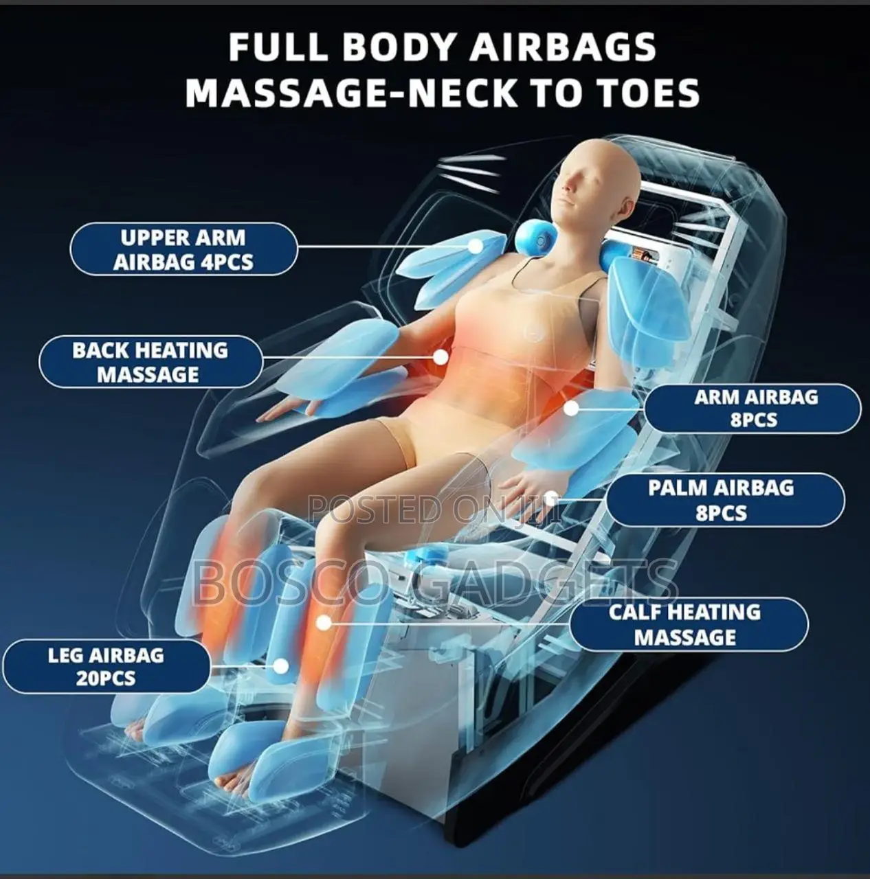 4d Full Body Zero Gravity Massage Chair With Touchscreen Control