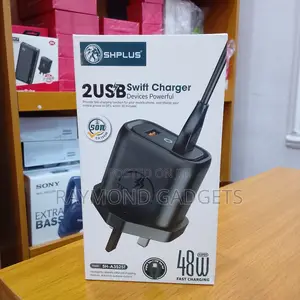 Shplus Sh-a3525t 48w Super Fast Charger – Dual Usb Turbo Charger