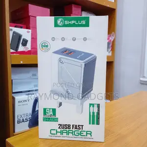 Shplus Sh-a1018 2usb Fast Charger + Type-c Cable – 9a Output