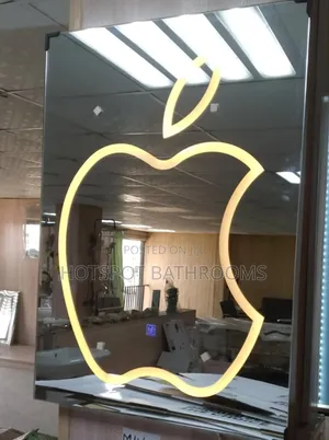 Modern Apple Shape Led Bathroom Mirror With Touch Sensor