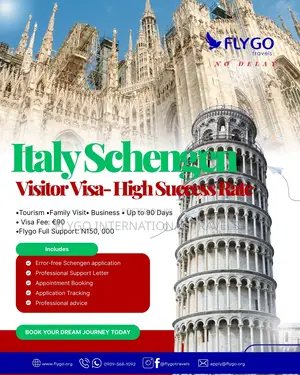 Italy Schengen Visitor Visa 2026/2027 High Success Rate Flygo Travels