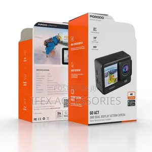 Porodo Go Act Uhd Dual Display Action Camera