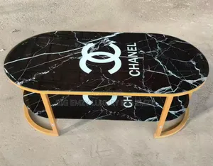 Glass Top Chanel Center Table