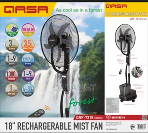 Qasa 18 Inches Rechargeable Mist (Water) Fan